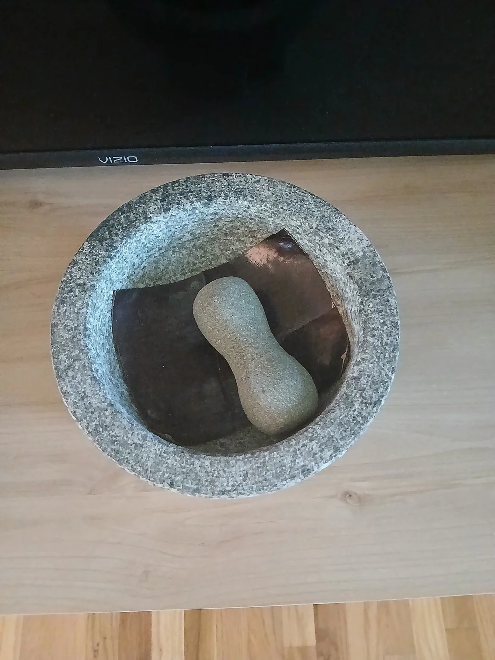 Authentic Guacamole Granite Mortar Bowl- Gray